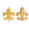 Creative Co-Op Decorative Fleur de Lis Resin Bookends, Gold