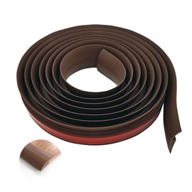 COUKIU 10 FT PVC Floor Transition Strip, Peel and Stick Molding Trim for Threshold Transitions with a Height Less Than 5 mm/0.2in, Carpet & Floor Edging Trim, Carpet to Tile Transition Strip(Brown)