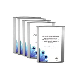 Peacock display Curved Office Business Door Sign Holder | Aluminum Wall Mount Name Plate Holder, cubicle sign holder, sturdy and beautiful 6.00" W X 5.00" H (N124x6" 5 signs)