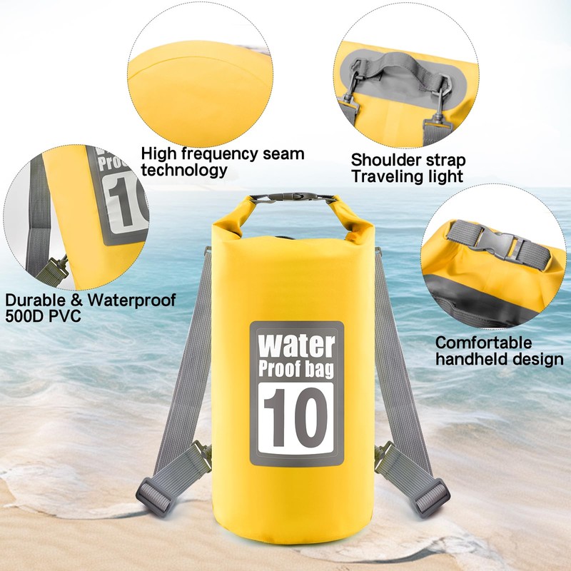 Artmitz 10L Waterproof Dry Bag for Kayaking Swimming Boating Camping