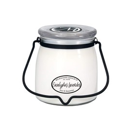 Milkhouse Candle Creamery Scented Soy Candle: Butter Jar Candle, Eucalyptus Lavender, 16-Ounce
