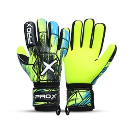 Soccer Goalie Gloves for Kids with Super Strong Grip, Match & Training Soccer Goalkeeper Gloves Kids, Youth Soccer Gloves, Goalie Gloves Adult (Flourcent Yellow, Size 4 suitable for 6 to 9 years)