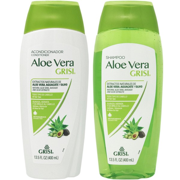 Aloe Vera Shampoo Conditioner Combo by Grisi.. Deep Repair, Multi Nutrition.. 13.5 oz each (2 Pack) ... iwgl