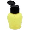 Beauticom 250ml/8oz Opaque Yellow Crown Shaped Push Down Liquid Dispenser
