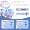 BLUEGO 40 oz Glass Water Bottle With Straw, Leakproof With