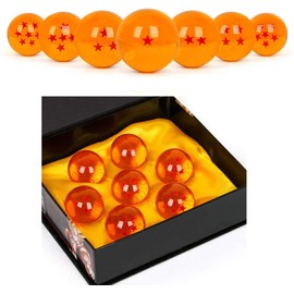 WeizhaonanCos Unisex Acrylic Resin Transparent Stars Balls Glass Ball Anime Cosplay Props Kids Play Toy Gift Set 7pcs 43mm/1.7 in in Diameter