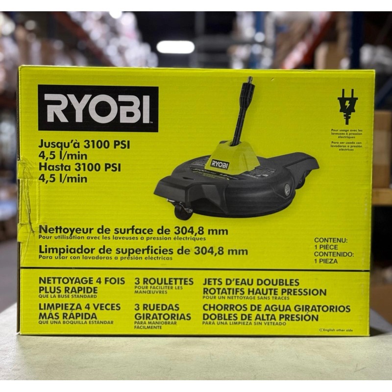 RYOBI 12" 3100PSI Electric Pressure Washer Surface Cleaner Attachment RY31SC312