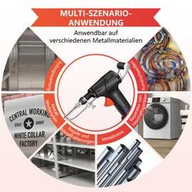 60 W Hand Soldering Gun, Internally Heated Industrial Welding Tools, Portable Multifunctional Soldering Iron Set, Industrial Fast Heating Soldering Iron, 3-in-1 Device for Rust Removal, Cutting and