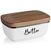 Butter Dish with Lid, ALELION Large Ceramic Butter Dish for