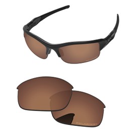 PapaViva Replacement Lenses for Oakley Flak Jacket OO9008 63mm Sunglass Copper Brown Polarized