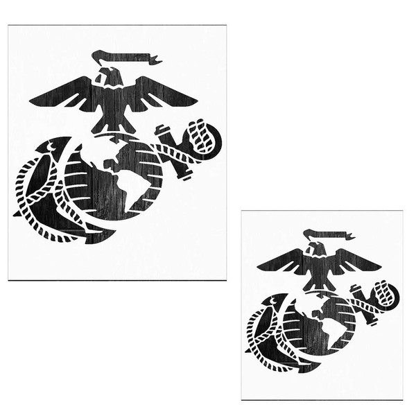 OBUY Large U.S. Military Logo Stencil（Set of 2） for Painting