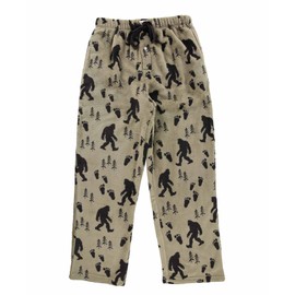 Lazy One Men's Fleece Pajama Pants, Nordic Fleece Pajama Bottoms for Men, Sasquatch (Bigfoot, Large)