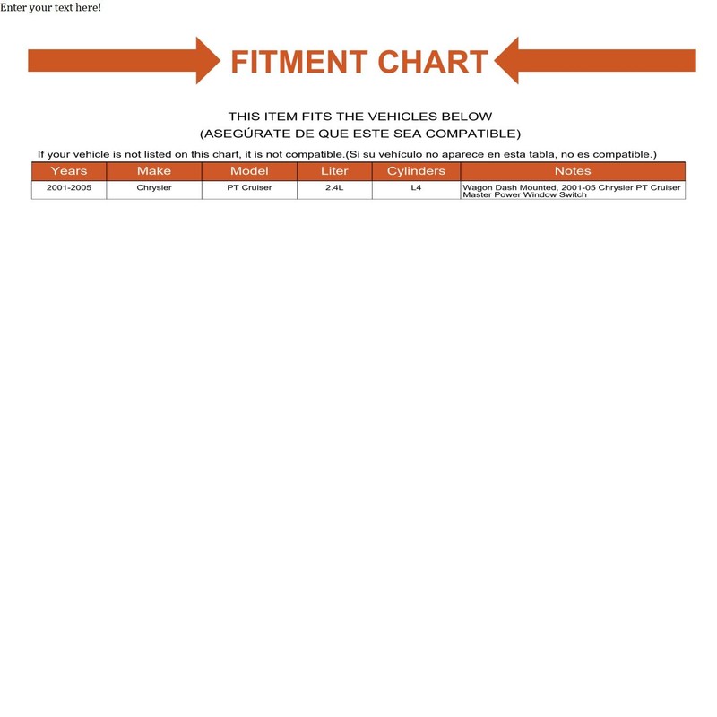 Replacement Dash Mounted Gray Power Master Window Switch for 01-05