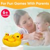 4Pcs Rubber Duck Family Set, Floating Bathtub Pool Toys for