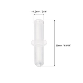 sourcing map 120Pcs Aquarium Air Valve Connector Plastic Inline Tubing 3/16"(4.9mm) OD Straight Valves Aquarium Airline Tubing Connector for Fish Tank Pond Air Line