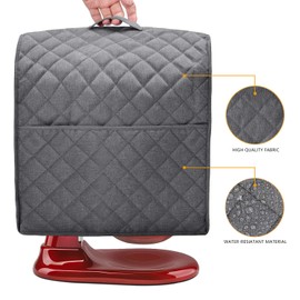 Stand Mixer Dust Cover with 3 Pockets Compatible with KitchenAid Tilt Head, Easy Cleaning,Can Ironable (Dark Gray, Fits for 4.5-Quart and All 5-Quart)
