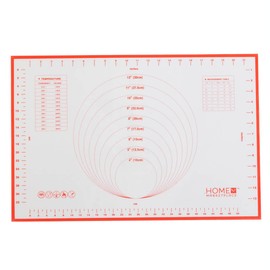 Silicone Pastry Mat by Home Marketplace, Non-Slip Dough Mat with Measurements and Conversion Charts for Pastry Rolling, 24” x 15 ¾”