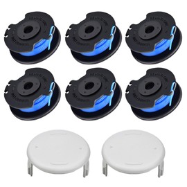 JAMSSOW Pack of 6 Replacement Spool Grass Trimmer Spool Compatible with AC14RL3A, Trimmer Thread Spool for Ryobi One+ 18V 24V 40V, Replacement Spool Cap AC14HCA, Diameter 1.65 mm Length 3.4 m (6 Spool