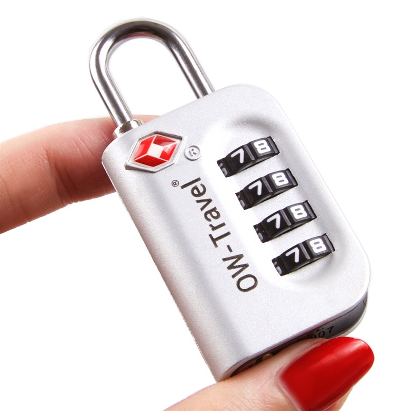 OW-Travel Luggage Locks TSA Approved (2 Pack Silver) 4 Digit
