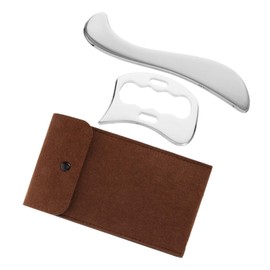 BIUDECO 1 set Stainless Steel Gua Massage Tool Set Soft Tissue Scraper for Muscle Relief Ergonomic Design for Home Use Sports