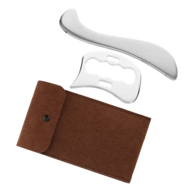 BIUDECO 1 set Stainless Steel Gua Massage Tool Set Soft Tissue Scraper for Muscle Relief Ergonomic Design for Home Use Sports