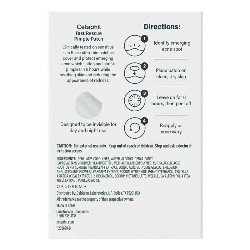 Cetaphil Acné Patch, Pimple Patch P/pieles Sensibles 24 Uds. Tipo