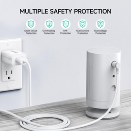 OLAIKE (3 Pack) 5m/16ft Charge Cable for Ring Stick Up Cam Battery/Plug-in 3rd Gen & Ring Spotlight Cam Battery, Weatherproof Power Adapter Keep Charge Your Camera (No Camera), White