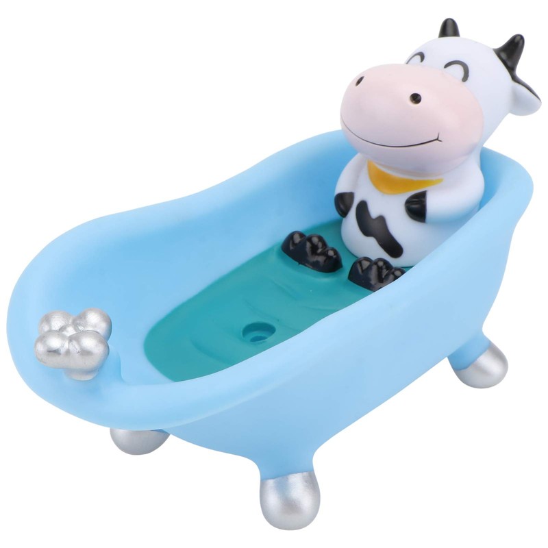 PRETYZOOM Cute Plastic Soap Dish Soap Boxes Funny Animal Cow