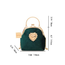 Surchar 2-Way Retro Handbag, Shoulder Bag, Gama Bag, Antique Style, Classic Bag, Bag, After-party, Wedding, Party, green