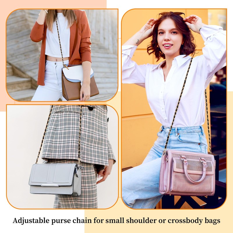 MBAIYO Metal Bag Chain Strap, 47'' Wallet Chain Strap Replacement