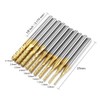 Yakamoz 10 PCS Titanium Coat Carbide End Mill Engraving Bits,