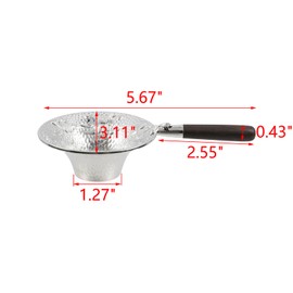 MY MIRONEY Stainless Steel Mini Strainer Silver Carving Tea Filter Fine Mesh Tea Funnel Tea Coffee Filter