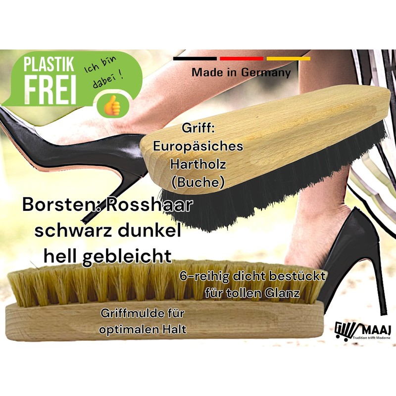 8-Piece XL Shoe Cleaning Set Application Brush + Polishing Brush