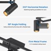 AIBISOD Zoomable LED Track Lighting Kit, 4-Light Dimmable 5-Color Ceiling