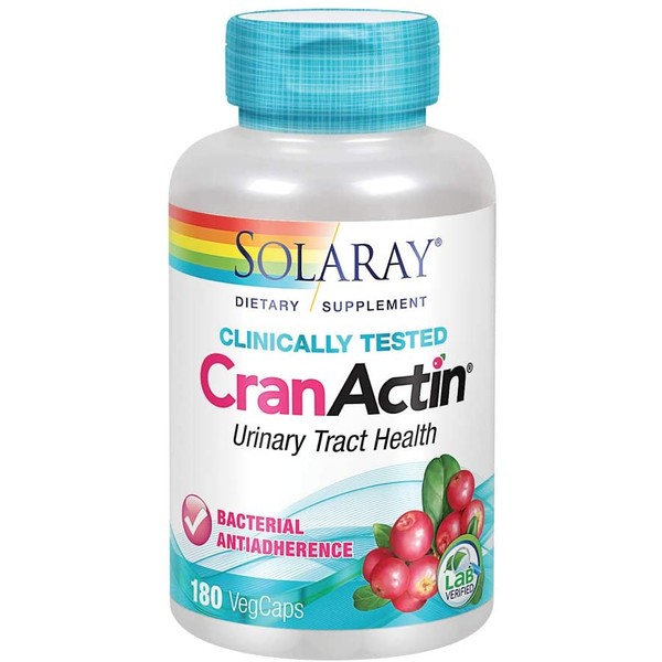 Solaray Cranactin Cranberry AF Extract Capsules, 400 mg, 180 Count