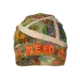 SLEHAGU Westie Dogs Beach Summer Tropical Slouchy Beanie for Men & Women Hip-Hop Baggy Skull Cap Fashion Thin Dwarf Knit Hat, Rectangle Peace Sign Graffiti All You Need is Love, One Size