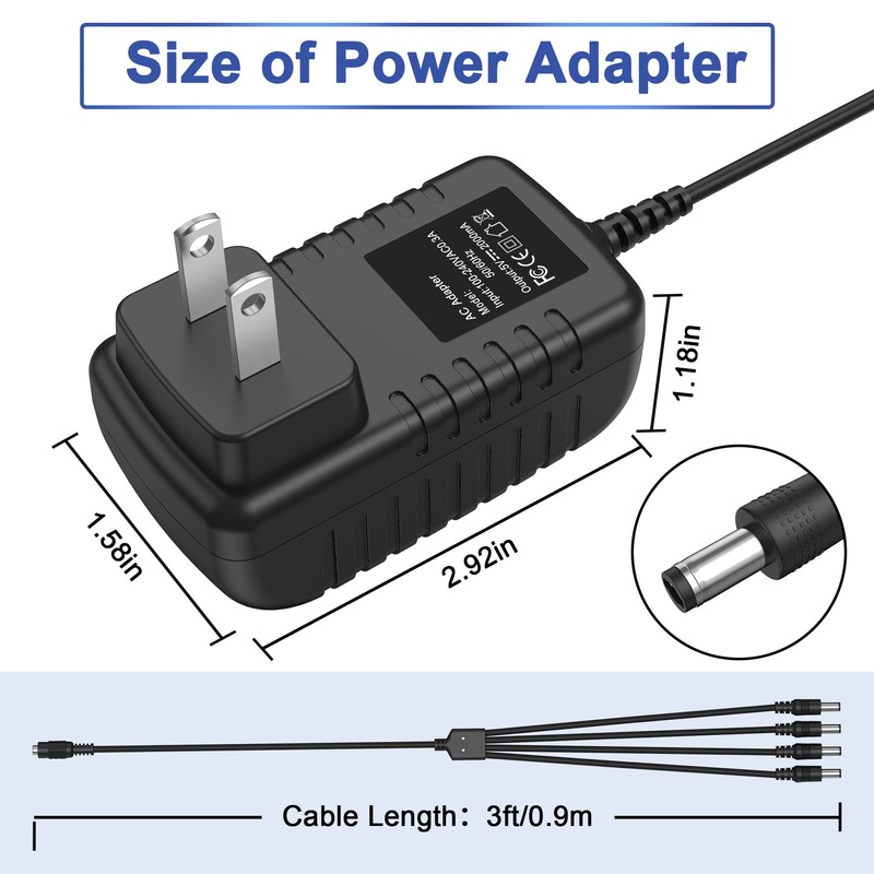 AC Adapter Replacement for Lemax Lighted Accessory # 74707 74706