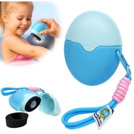 Sunscreen Applicator for Kids, Sunscreen Roller Applicator, Sunscreen Applicator Refillable for Toddler Adults & Families Bpa Free, with Protective Caps, Sun Lotion Applicator Sun Scream Brush (Blue)