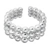 Aloluo Ball Bead Layered Stackable Ring for Women Silver Plated