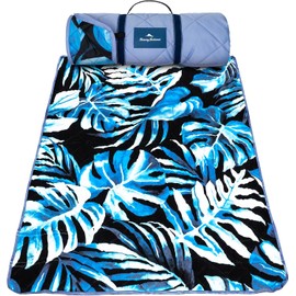 Tommy Bahama Outdoor Waterproof Picnic Blanket - Lightweight Portable Design with Carry Strap - Perfect for The Beach, Park, Camping, Concerts and More, 50" x 70"