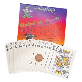 Ted's Sterling Magic Bicycle Svengali Deck Trick in Red Back, Clubs Suit, Choose Your Force Card (Three)
