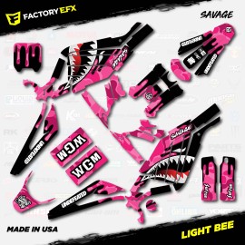 Factory EFX Pink Camo Savage Racing Graphics kit fits Sur-Ron Light Bee All Years Surron