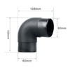 Tsudoku 60mm Car Air Heater Ducting Pipe Outlet L Shape