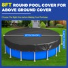 8Ft Round Pool Cover, Upgraded 420D Heavy Duty Oxford Fabric