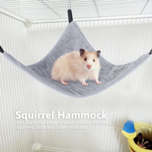 Unbranded (Gray) Small Pet Hammock Cozy Hanging Bed Comfortable Sleeping