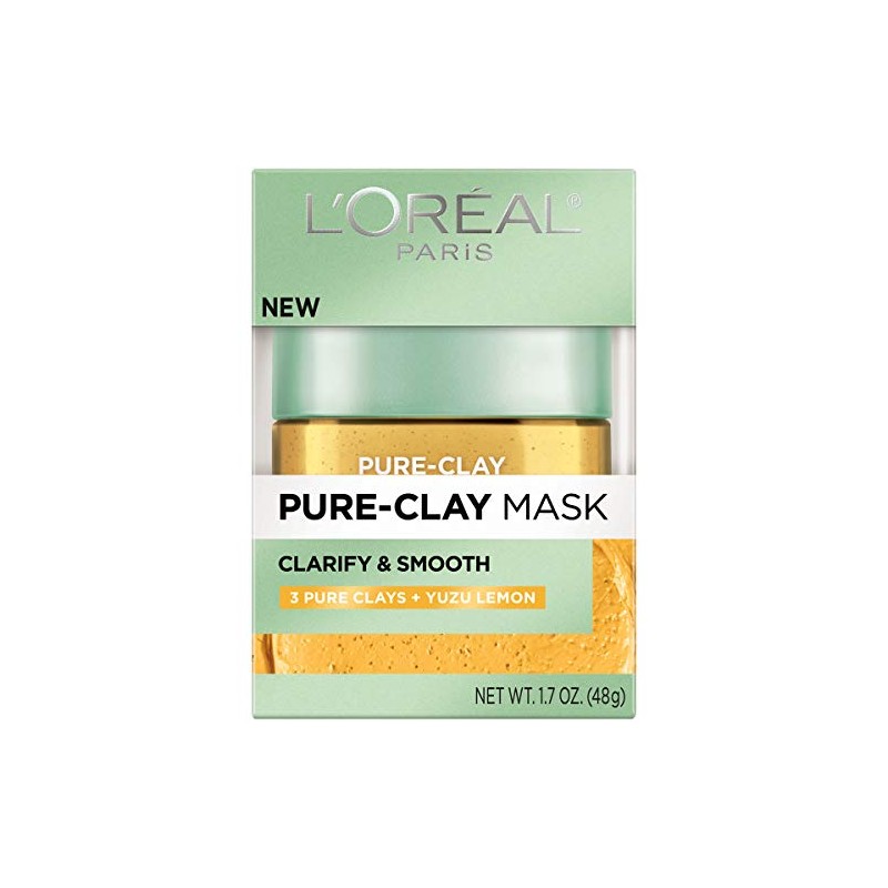 LOreal Paris Skin Care Pure Clay Mask Clarify Smooth, 1.7