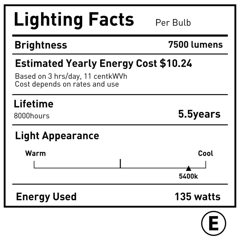 Skytex 1 Pcs 135W 5400K Color Temperature CFL Light Bulb,