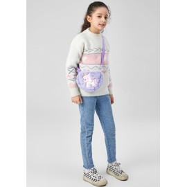 Kids Crossbody Bag Girls Crossbody Bag, Plush Unicorn Bag Unicorn Purses for Girls, Little Girls Purse Toddler Purse for Girls Kids Bags for Girls (Purple)