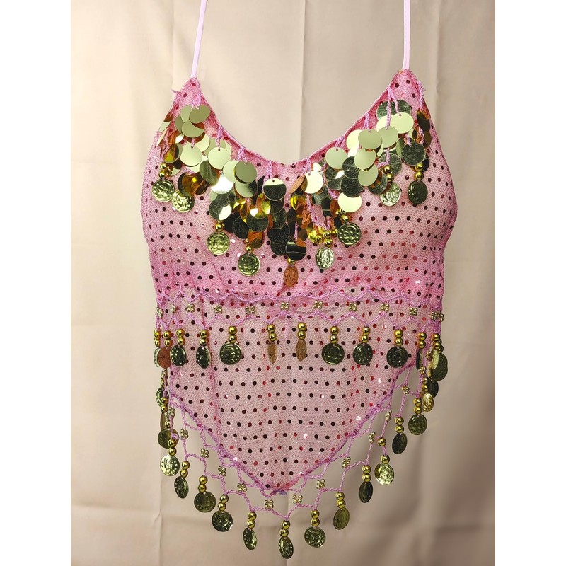 Women's Belly Dance Costume Set Indian Dance Performances Outfit, pink