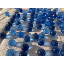 FAIRY TAIL & GLITZER FEE Marbles Lapis Admiral Blue Glass Balls 16 mm Large Marble Game Marble Plant Decoration Marble Run Decoration